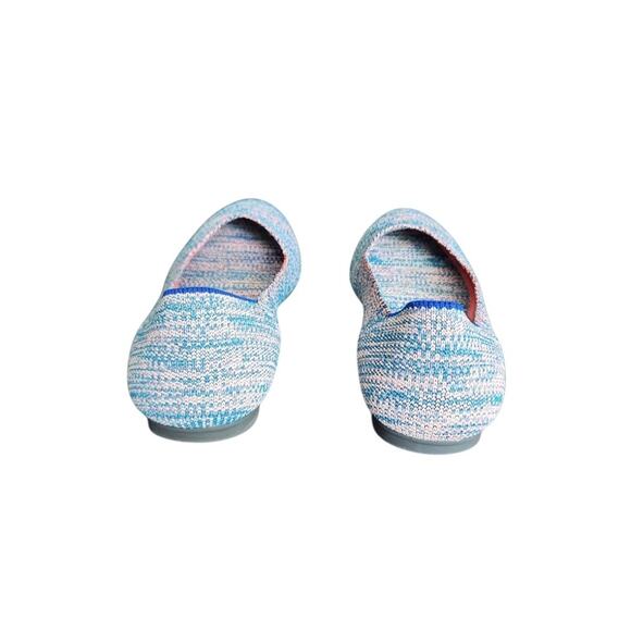 Rothys The Flat Women's Size 8 Turquoise Melange Round Toe Flat Slip On Shoes - Picture 4 of 8